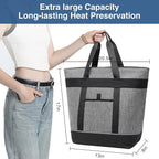 Insulated Cooler Bag Reusable Grocery Tote Bags Transport Large Lunch Box for Women