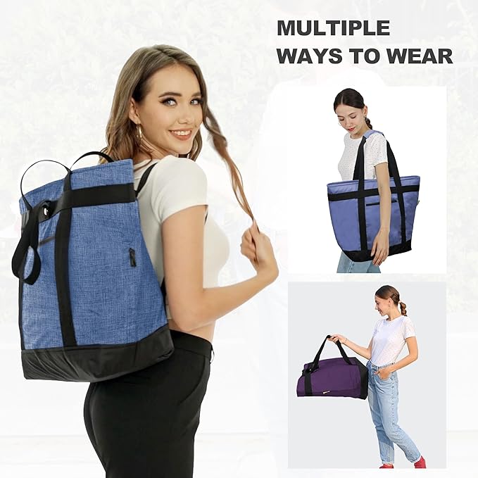 BeeGreen Insulated Cooler Bag with Handles Oversized Sturdy Leakproof Freezer Shopping Tote for Groceries Heavy Duty Thermal Food Delivery Bag Charcoal