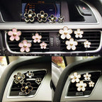 Daisy Car Decoration Flower Air Vent Clip Air Conditioning Outlet Clip Car Air Freshener Clip Car Interior Decor Charm Colorful Car Accessories for Women Interior Cute Set (8PCS-Pink&White)