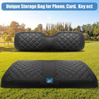 EZGO Seat Cover, Golf Cart Front Seat Cover Fit for EZGO TXT 1994-2013 and EZGO RXV OEM Ordinary Seat Cushion, Concave and Convex Design Appearance, Thick Vinyl Leather Comfortable/Breathable/Anti-Fad