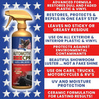 Plastic & Vinyl Restorer 16oz – Advanced Restoration for Dashboards, Door Panels, and Trim – Provides a Deep Luster to Any Color Plastic or Vinyl