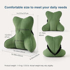 Lumbar Support Pillow(Pat. Pend) for Lower Back Pain Relief – Multi-Functional Ergonomic Lumbar Cushion, Reading Pillow for Office Chair, Car Seat & Sofa,Olive Green