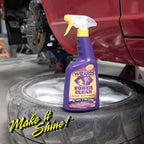 Wizards Power Clean Wheel and Tire Cleaner - Non Caustic and No Acid Biodegradable Interior Car Cleaner - Safe on All Kinds of Wheels - Dissolves Grease, Brake Dust and Road Grime - 22 oz