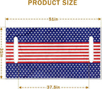 YOKYHOM American Flag Golf Cart Seat Covers for 2/4-Seater, Patriotic USA Seat Towel Blanket Keeps Seats Cool & Clean for Summer, Microfiber Fits EZGO, Club Car, Yamaha, 51"x31"