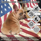 Car Seat Covers 2pcs Waterproof Towel Car Seat Cover Universal Fit for Most Trucks SUV Fitness Athletes Pets Gym and Water Sport，American Flag Design