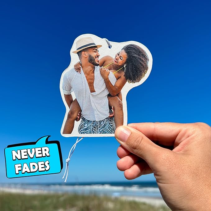 Custom Air Freshener For Car - Your Photo On Personalized Air Freshener Both Sides - Face Air Freshener - Custom Birthday Gift, Customized Air Freshener, Photo Gift, Picture Air Freshener