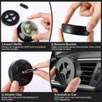 Car Fragrance Holder Compatible with Bath & Body Works Refills (Not Included), Air Freshener Vent Clip or Visor Clip, Refillable Scent Holder, Easy to Open Car Diffuser Accessory
