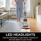 Shark NV501 Rotator Professional Lift-Away Upright Vacuum with HEPA Filter, Swivel Steering, LED Headlights, Wide Upholstery Tool, Dusting Brush & Crevice Tool, White/Red
