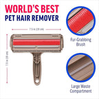 ChomChom Roller Pet Hair Remover – Original Size Reusable Lint Roller for Cat & Dog Hair on Furniture, Couch, Carpet, Car, Rugs & Bedding – Portable, Eco-Friendly (Dog)