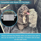 Lassie Dog Car Hammock for 2018-2026 Tesla Model 3 Back Seat Pet Cover for Dogs with 4 Headrests and 2 Seat Belts, 100% Waterproof Backseat Hammock Pet Seat Protector for Tesla Model 3