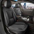 Car Seat Covers Fit for Kia Sorento 2007-2023 2024 2025 Front Set Leather Seat Covers Set with Lumbar Support Premium Automotive Cushion Protector(2 Seat, Black)