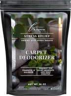Lapew Stress Relief Carpet Deodorizer Powder - Pet Safe Freshener for Vacuuming | Scented Odor Eliminator for Home | 36 oz