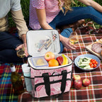 Cooler Bag Insulated Picnic Bag Large Lunch Box Reusable Tote Bag Soft Sided Portable Beach Cooler Grocery Camping