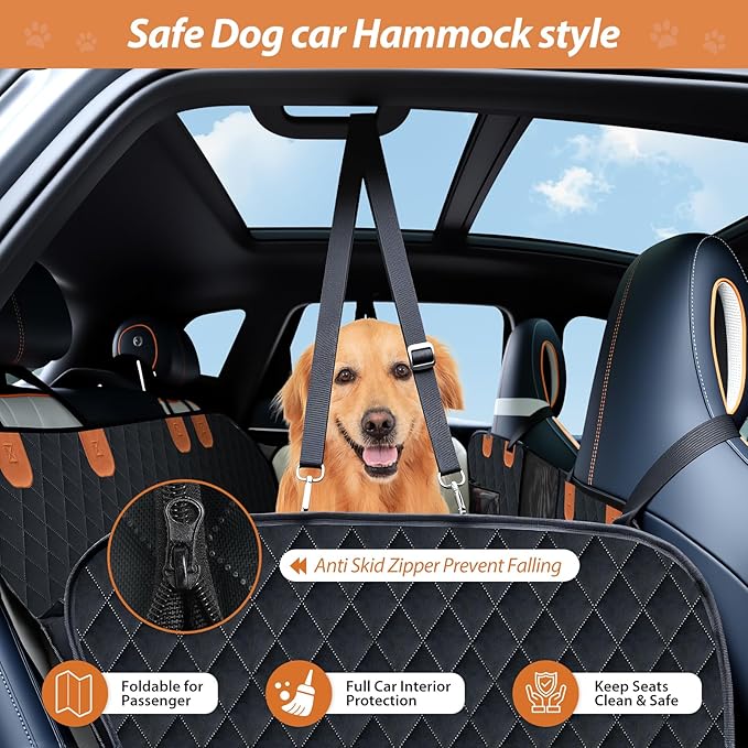 Backseat Pet Bed Mat Thickened Dog Bed for Car Back Seat with Non-Slip Bottom, Travel Pet Mat Fit for Backseat Extenders and Trucks SUVs