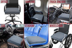 Large 19"x17"x3.25" Medium-Firm Memory Foam Seat Cushion with Cooling Effect, Washable Cover and Non-Slip Base for Office Chairs, Wheelchairs, Recliners, Cars - Back Pain Relief - Gray