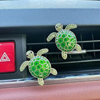 4pcs Cute Sea Turtles Car Air Vent Diffuser – Clip-On Fragrance Air Freshener for Cars with Replaceable Refills, Adorable Animal Vent Clip for SUV & Truck(Green, Ocean)