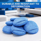 6 Pack Microfiber Wax Applicator Pads, Car Wax Applicator with Finger Pocket, Detail & Polishing Foam Pad for Car Cleaning and Best Polishing (5 inch)