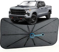 Car Windshield Sun Shade for Chevrolet Silverado 1500 2019-2026 –[Reflective Coated Fabric] Sunshade Umbrella for Front Window, Car Shades Sun Visor Keep Car Cool and Protects Interior, 1:1 Exact Fit
