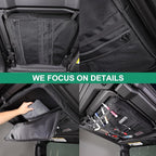Roof Organizer Bag Storage for Hummer EV Accessories Sunroof Rooftop Panel Waterproof Foldable Heavy Duty Hardtop Cargo Carrier Bag Overhead for Hummer EV SUV Pickup 2022-2025 2026 (Front Roof-Left)