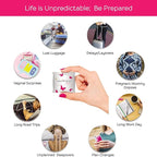 4in1 Essential Hygiene Kit Includes Seamless Thong Underwear, Fresh Wipe & Panty Liner - Accidents Travel Toiletry Kit On-the-Go Period Kit