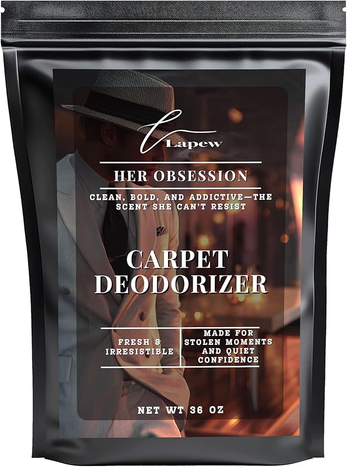 Lapew Her Obsession Carpet Deodorizer Powder - Pet Safe Freshener for Vacuuming | Scented Odor Eliminator for Home | 36 oz