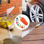 4000 PSI Orange Turbo Nozzle Pressure Washer Tips 1/4" Quick Connect with 7 Power Washer Nozzle Tips Kit Multiple Degrees (0, 15, 25, 40, 65, Rinse1, Soap2) for Car Concrete Brick