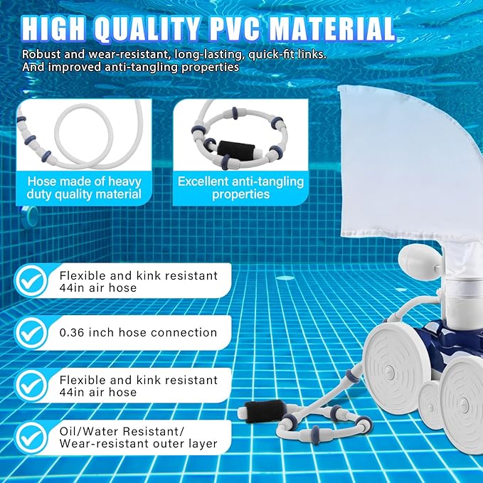 DWALE Automatic Pool Cleaner Sweep Hose Complete B5 Replacement Compatible with 180 280 380 480 Pool Cleaner Sweep Hose Complete B5 B-5 (Not Compatiable with Polaris 360 Model Pool Cleaner)