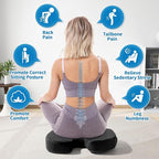 Car Seat Cushion, Memory Foam Cushion Non Slip for Wheelchair, Cars, Desk, Gaming & Office Chairs, Mesh Ergonomic Cushions Pad for Tailbone Pain Relief Sciatica & Back Support, Black