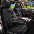 Car Seat Covers Front Seats for Subaru Impreza 2012-2024 2025 2026 - Cooling Ice Silk Leather Seat Cover - Ventilated 2 Seats Vehicle Seat Cushion Protector Automotive Accessories (Black)