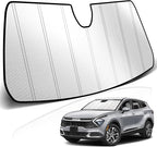 KUST Windshield Sun Shade for Kia Sportage NQ5 2023-2025 2026 Foldable Thicken Window Sunshade UV Protection Keep Cool Sunshield Easy Install Sun Visor Accessories Aluminum Film