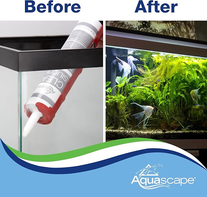 Aquascape Black Silicone Sealant – Fish-Safe Waterproof Silicone for Ponds, Aquariums, Terrariums, and Home Repairs, 4.7 oz Tube, 22010