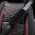 Soft & Cozy Australian Sheepskin Car Seat Belt Covers,2 Pack Fluffy Seatbelt Pads, Genunie Sheepskin Fur Shoulder Straps Cushions for Adults Kids Women and Men (Dark Grey)