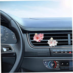 Car Air Freshener, 2pcs Flower Air Freshener Diffuser with Vent Clips, Car Diffuser Vent Clip, Gypsum Car Diffuser for Car Accessories