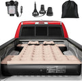 YITAHOME Truck Bed Air Mattress for 5.5-5.8 ft Full-Size Short Truck Beds, Inflatable Car Mattress Bed with Pump, Pillows, Carry Bag & Repair Kit for Outdoor, Travel, Camping (Black&Brown)