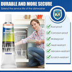 1.7oz Dishwasher Rack Repair Coating, White Dishwasher Vinyl Rack Rust Touch Up Paint Kit, Insulation and Waterproof, High and Low Temperature Resistant