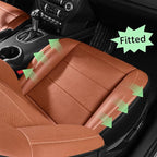 2 Pack Front Seat Cover for Ford Mustang Coupe Hardtop 2015-2026 (NOT FIT Convertible) Faux Leather Waterproof Seat Cover for Cars (Brown+Black-Front)