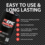 Malco Epic Revive Nu Plastic Trim & Cladding Restorer - Restores Faded and Dried Out Plastic/Vinyl and Rubber Back to Black or Gray Finish / 16 Oz (199816)