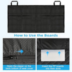 Kytely Back Seat Extender for Dogs,Hard Bottom Dog Car Seat Cover for Back Seat Support 400lb, Waterproof Dog Car Hammock Travel Bed for Car SUV Truck