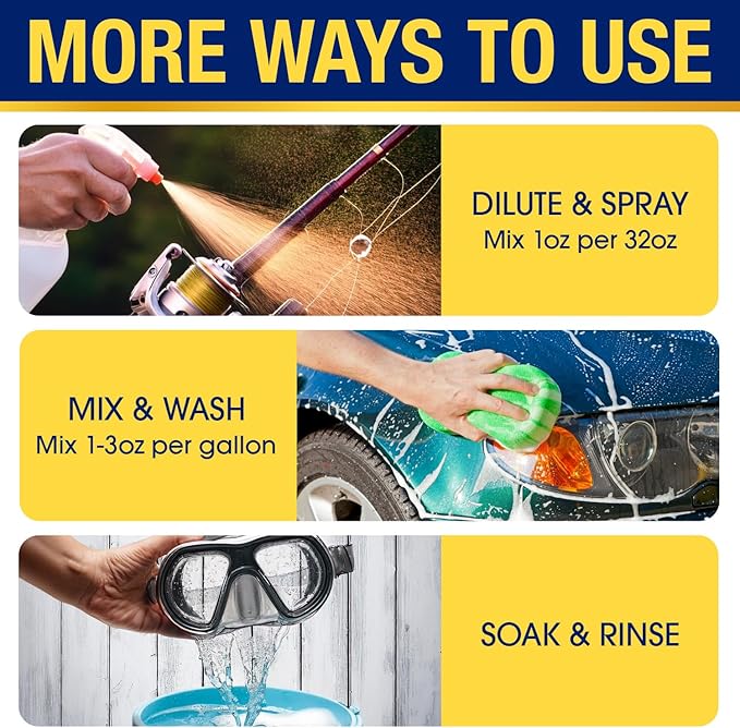 Concentrated Salt Remover Flush Kit + Corrosion Protection – Made in USA | Salt Cleaner Ideal for Boats, Cars, Marine Engine & Outboard Motor Flush, Washes Salt Away from Vehicles, & Trailers | 32 oz