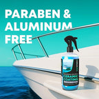 AquaDoc Boat Ceramic Coating Spray - SiO2 Marine Wax for Boats - Helps Provide Glossy Shine & UV Protection - Water-Repellent Ceramic Wax Spray for Boats, Yachts & Watercrafts - 16oz
