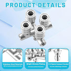 Quadruple Pressure Washer Tips, 4 in 1 Power Washer Nozzle, 4 Nozzle for Pressure Washing with 16PCS Power Washer Spray Nozzles (0, 15, 25, 40 Degree), 1/4 Inch Quick Connect, 5000 PSI