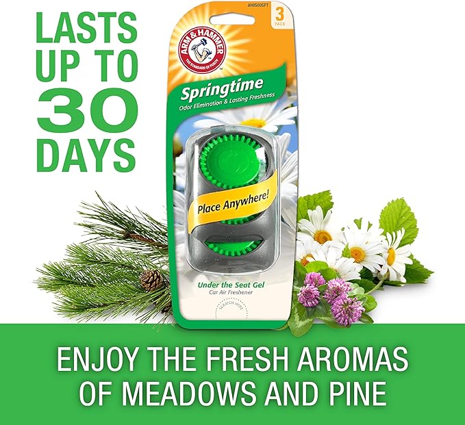 Arm & Hammer AH8500SPT Under The Seat Air Freshener, Springtime, 3 Pack