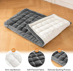 Soulbond Dog Bed for Car Back Seat Soft Plush Backseat Pet Bed Mat Non-Slip Travel Pet Mat, Fuzzy Plaid Dog Seat Cover, Fit for Backseat Extenders and Trucks SUVs (Glossy-Dark Gray, 54" x 24.8")