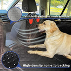 Hard Bottom Car Seat Cover for Dogs - 40% More Activity Space, Functions as Hammock and Flat Platform, Waterproof & Odorless, Non-Slip for Large Dogs, Fits Most Cars, Trucks, SUVs
