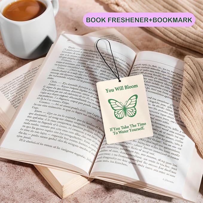 Retro Green Butterfly Car Air Freshener, Inspirational Positive Gifts Air Freshener Hanging 3 Pcs for Cars Closet Drawer or Books, Cute Green Butterfly Car Accessories Mirror Decor for Women