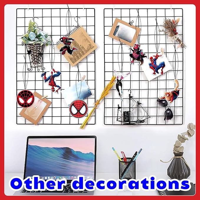 Pounchi Cartoon Hero Car Air Freshener Cards (8 Pack Refreshing Ice Scent) Cool Cartoon Accessories for Car Interior Hanging Gift Rearview Pendant Supplies
