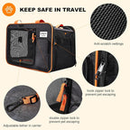 20 x 14 x 14 inches Expandable pet Carrier for 1 Large cat Under 25 lbs,2 Medium Cats 20 lbs+,cat Crate/Bag for Short Trip/Long Distance car Travel