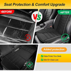 kingphenix 5-Piece Memory Foam Car Seat Cushion Set with Full Back Support Pillow, Comfort for Long Drives & Road Trips, Universal Automotive Comfort for Most Car, Van, Truck, SUV, Black