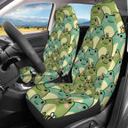 Delerain Car Seat Covers Set 2Pcs, Cute Chubby Frog Universal Front Car Seats Vehicle Enterior Protector Suitable Fits Most Car Auto SUV Sedan Truck