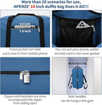 Small Gym Bag 18 inch Carry On Duffel Bag for Weekender Travel - Blue